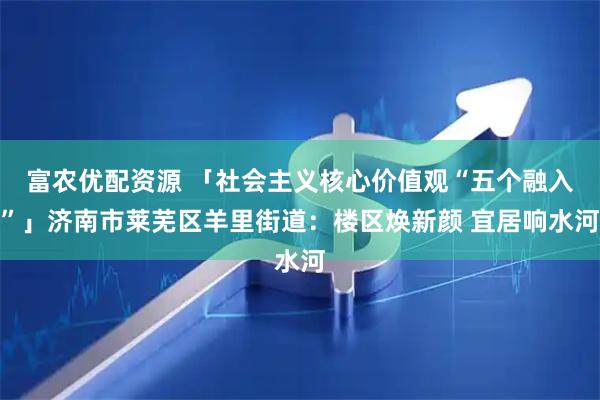 富农优配资源 「社会主义核心价值观“五个融入”」济南市莱芜区羊里街道：楼区焕新颜 宜居响水河